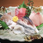 梅月 - 刺身御膳の刺身