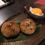 おでん 高太郎 - 鳥つくね鶏卵おろし 味付けは強め