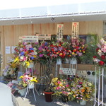 支那蕎麦屋 藤花 - まだ開店時の花が残っています。