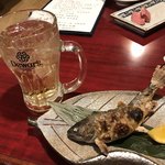 Oyadokyuugetsu - 山女の塩焼
                      ハイボールを飲んだ＝５５０円