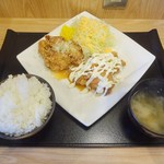 Pappuya - 油淋鶏＆チキン南蛮定食 ※ごはん大盛サービス