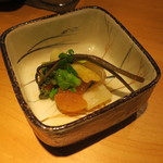 器楽亭 - 数の子の味噌漬けと春野菜の和え物