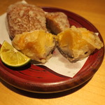 器楽亭 - 海老芋の含め揚げ、椎茸と真鱈の真丈揚げ2