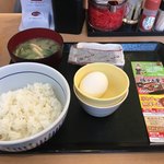 なか卯 - こだわり卵朝定食(¥250)