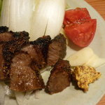 しの田 - 牛イチボ網焼黄身おろし添えアップ