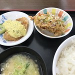 さっこら食堂 - チキン南蛮とかき揚げ