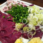 やきとん ひょっとこ - 三点刺身盛り合わせ