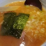 会津ラーメン 和 - 濃厚醤油ラーメン(太麺)