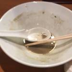 亀戸煮干中華蕎麦 つきひ - 完食した丼