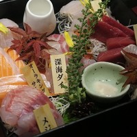 海鮮原始焼 ろば炭魚 赤羽本店 - 「ろば炭魚の秘宝箱(お刺身７種盛り合わせ)」