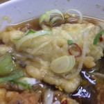 一由そば - かき天80円