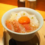 立場割烹 SSAW - 季節のぜいたく御膳 1000円 の金目鯛と寒平目の漬け丼