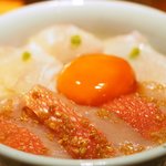 立場割烹 SSAW - 季節のぜいたく御膳 1000円 の金目鯛と寒平目の漬け丼