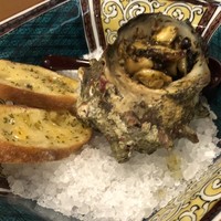 いけす無門 新宿 - サザエガーリック焼き