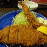 かつ雅　 小幡店 - とんかつ　エビフライ付き