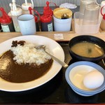 松屋 川崎枡形店 - オリジナルカレー380円と生玉子60円