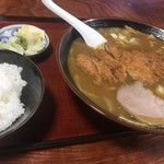 太田食堂 - カツカレーラーメン、ライス