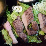 手前みそ - 豚の漬け込み黒胡椒ステーキ定食　税込６９０円