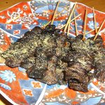 魚道場 - ドジョウ肝の串焼き