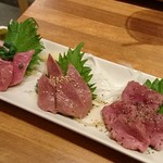 西新宿 ふじ屋 - 肉刺し盛り合わせ