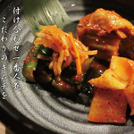 Yakiniku Baba - キムチ三種盛り！白菜・キュウリ・大根の三種類のキムチをお楽しみ下さい！