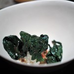 エクアトゥール - タラバガニ　焦がしアンチョビバターソース　縮みほうれん草
