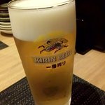 四季彩 葉月 - 私と、もう一人は生ビール♡もう一人はノンアルコールビール。で、先ずはカンパーイ♬