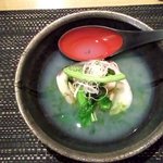 四季彩 葉月 - 蛤の酒蒸し…デカ〜い♬アオサ？の出汁が素晴らしい…♡