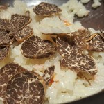 馳走 啐啄一十  - ⑰  黒トリュフ(イタリア産)ご飯(プレーン)
      今回は毛蟹(北海道襟裳岬産)入りを頂きました。
