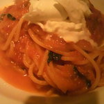 トラットリア タンタボッカ - これが最高に美味しかった♡♡♡フレッシュトマトのスパゲッティ（水牛モッツァレラ＋500）