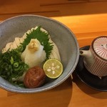 堺うどん ちはや - 梅生醤油 冷 太うどん