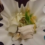 海華月 - 紙鍋 貝だしと日本酒、柚子胡椒