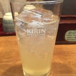 普通の食堂いわま - レモンサワー飲んでスタンバイ