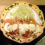 帰燕 - 和定食 1500円 の若鶏唐揚甘酢あんかけ 和風タルタルソース添え