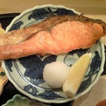 帰燕 - 和定食 1500円 の銀鮭塩焼