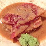 帰燕 - 和定食 1500円 の鮪胡麻だれかけ