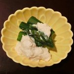 帰燕 - 和定食 1500円 のアスパラガスの湯葉和え