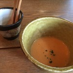 アジアナ茶廊 - 海老とトマトのスープ