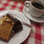 ビストロ アオキ - デザート盛り合わせとコーヒー（各ランチに共通）