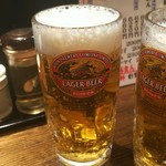 光来 - ちょっと一杯セット、生ビールになります