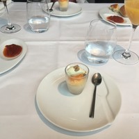 アルカナ 東京 - みかんとビール　ほうじ茶のグラニテ　クランブル みかん蜂蜜と塩みかん　わさびクリーム