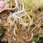 麺屋 燦鶴 - 「前橋醤油タンメン」（680円）大盛り　麺アップ