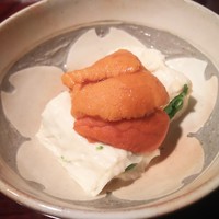 鉄板焼き いわ倉 - 雲丹と菜の花の湯葉巻き