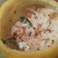鉄板焼き いわ倉 - 蒸し寿司のご飯