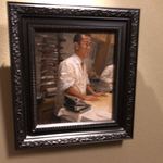 くろぎ - 三國シェフか！と思わずツッコミたくなる3階のトイレに飾られた黒木さんの肖像画