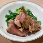 うを徳 - 2018.2 氷見メジ藁焼き 京都菜の花酢味噌和え