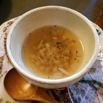 山ごぼう - キノコのスープ