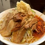 ラーメン さわぎ - みそ味 豚辛さわぎ 990円 (ニンニク・アブラ・野菜マシ・辛さ５)