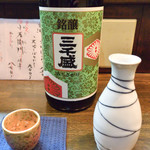 大納言本家 - 熱燗（三千盛り 銘醸）淡麗でさらりとしたキレのある普通酒です