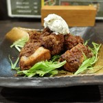 つかふき屋 - 地鶏もも唐揚げサワークリーム掛け